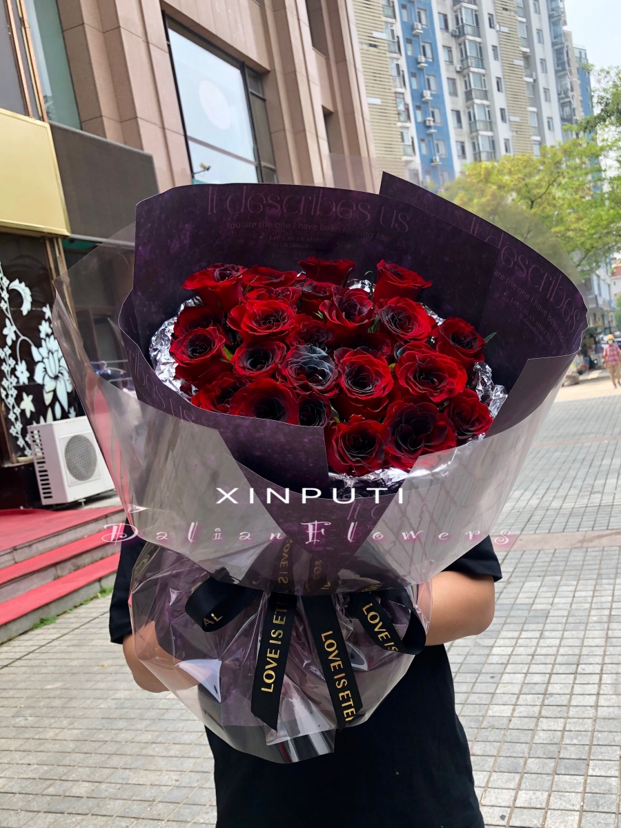 大连鲜花同城速递红玫瑰花束七夕情人节女朋友生日结婚纪念日表白