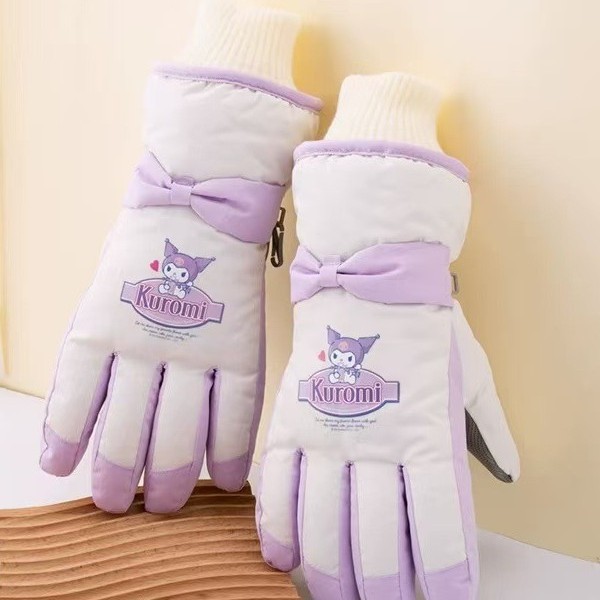 库洛米滑雪骑行五指手套