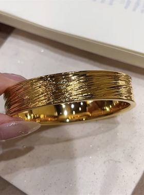 5D硬金工艺亮面千丝万缕手镯女