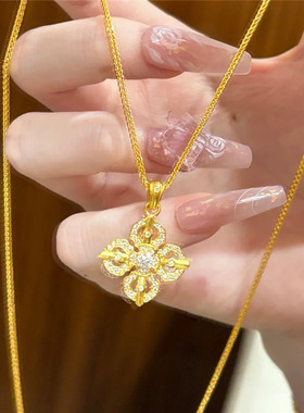 古法点钻金刚杵项链女