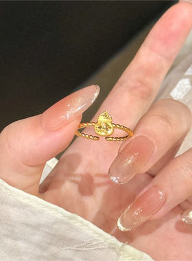 璀璨爆闪鱼鳞碎碎冰小葫芦戒指女