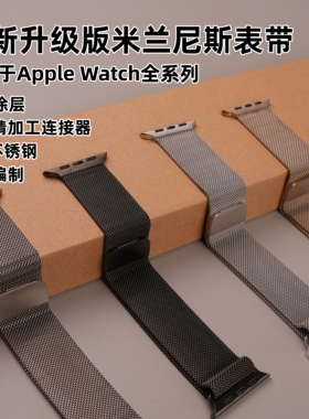 PVD涂层CNC连接器米兰尼斯表带适用于AppleWatchUltra23/S11098SE
