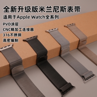 PVD涂层CNC连接器米兰尼斯表带适用于AppleWatchUltra23/S11098SE