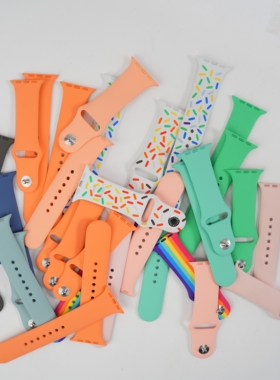 原装正品氟橡胶运动型表带适用于ApplewatchS11/10/9/ultra3/2SE3