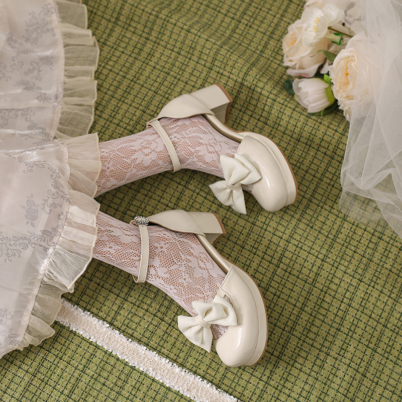 法式蝴蝶结洛丽塔凉鞋28-43码