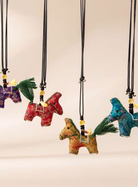 风和2026马年吉祥物国潮香项链