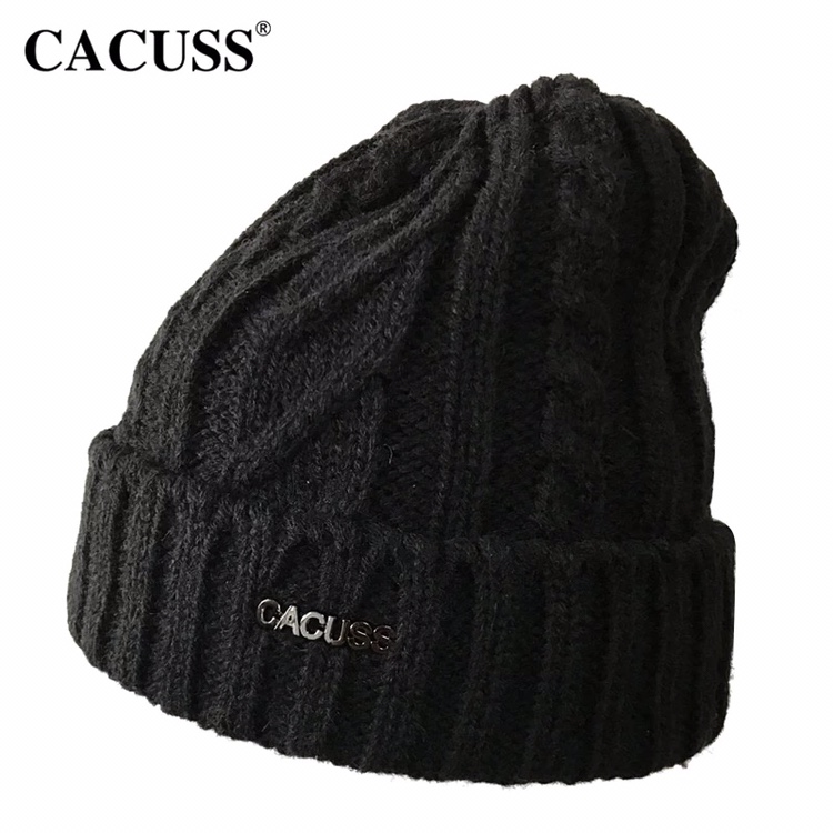 男护耳针织帽加绒保暖韩版毛线帽