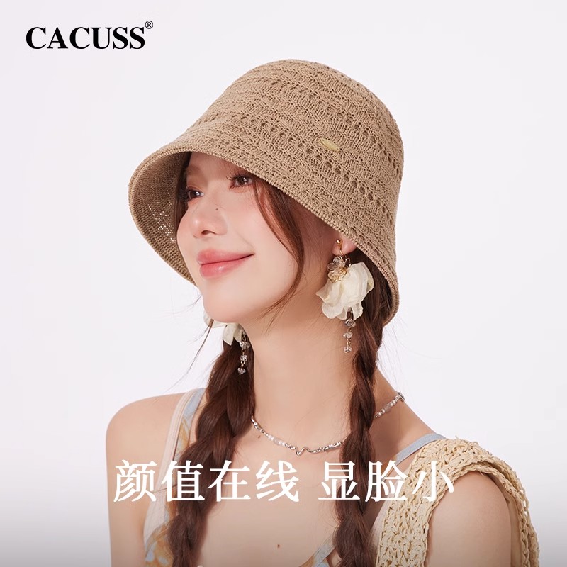 时尚镂空渔夫帽宽檐显脸小