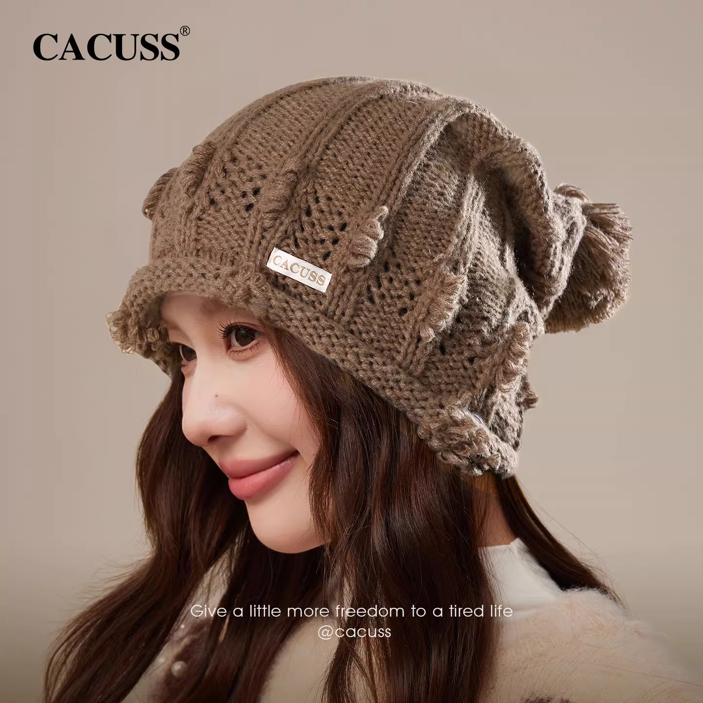 秋冬加厚针织帽保暖毛线帽