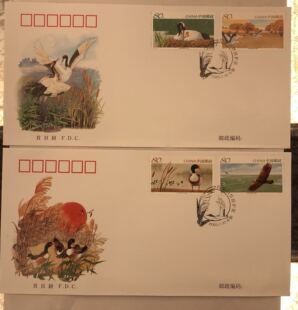 全套2枚 总公司首日封 2005 15向海自然保护区特种邮票首日封