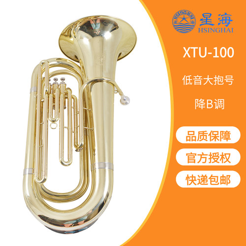 星海乐器大抱低音漆金三立键