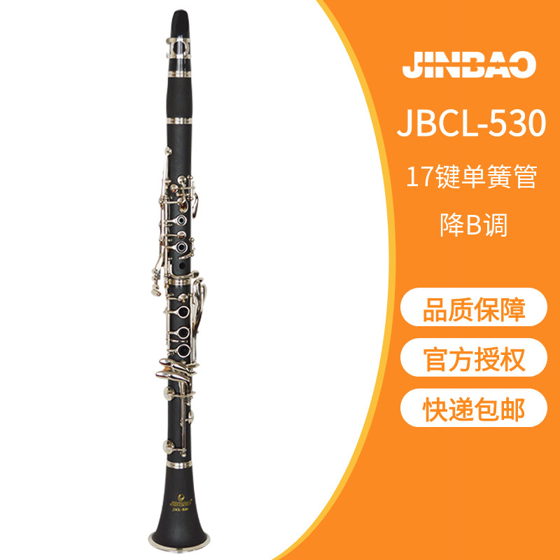 津宝牌JBCL-530黑管降B调17键单簧管高音木管乐初学入门考级教学