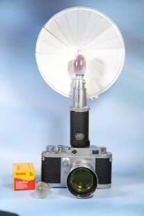 徕卡leica 扇形闪光灯相机闪灯德国古董扇形闪光灯一次性镁光WT