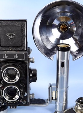 1950年一次性镁光灯泡闪光灯Minicam Synchron胶片胶卷电影道具WT