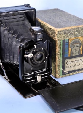 德国恩曼Ernemann Heag 0A折叠皮腔干板风琴相机 6.5x9画幅 W10