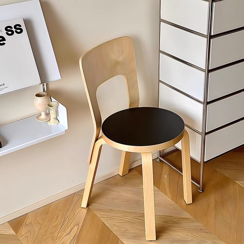 北欧椅子经典餐厅靠背餐椅ins中古实木家用简约高级餐桌椅