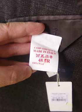 eidos 深灰色羊毛双排扣西服外套 it48