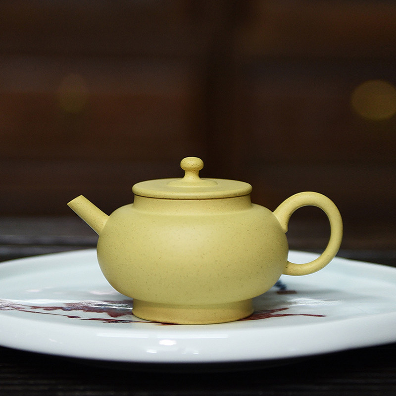 【器象紫砂】手工涟漪壶 黄龙山原矿本山绿泥 宜兴紫砂壶茶壶茶具