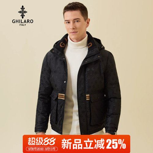 吉那诺可脱卸帽羽绒服