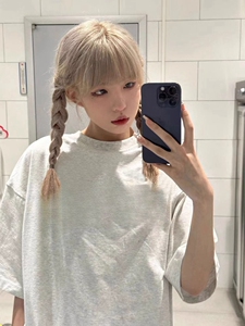 新疆棉重磅100%纯棉220克T恤衫纯色百搭胖MM大码200斤男女装T恤衫