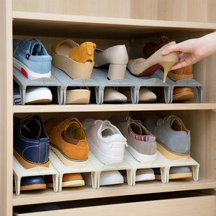 架2个装 日本进口鞋 收纳神器分层整理隔板鞋 柜内置省空间放鞋 托鞋