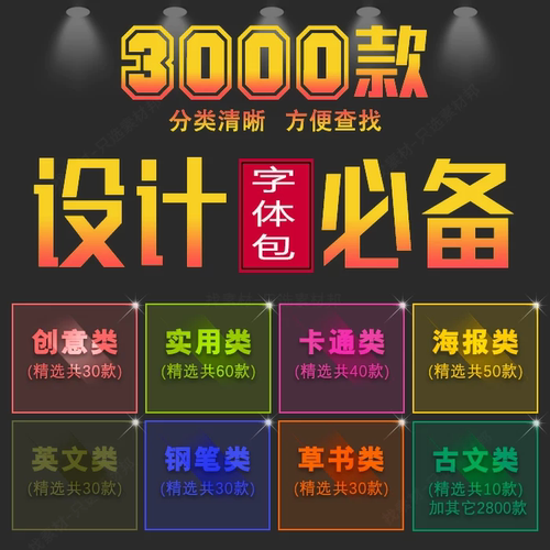 Ps Cdr Ai 美工设计师广告艺术海报PPT中英文电脑字体库下载Mac