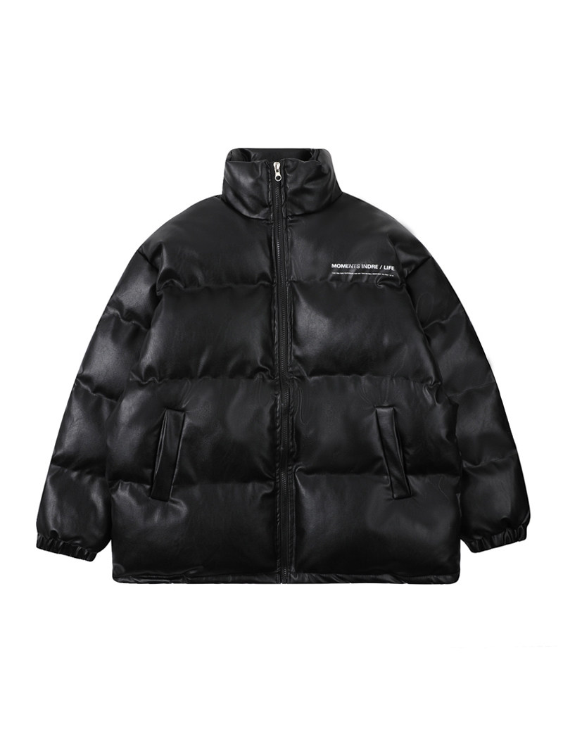 PU LEATHER JACKET MENS WINTER MENS LEATHER BREAD CLOTHES AMERICAN TRENDY BRAND HIGH STREET BOYS COTTON JACKET COUPLE COTTON JACKET