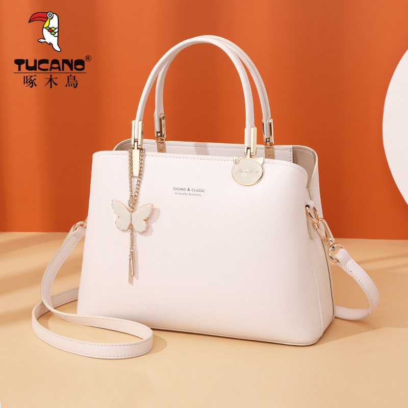 啄木鸟女士包包2021新款潮冬斜挎手提包大容量时尚单肩女包妈妈包