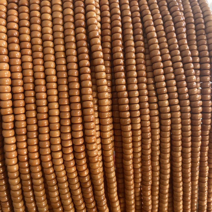 橄榄核直切老型珠文玩橄榄核手串配件直切桶珠素核男女款项链光珠