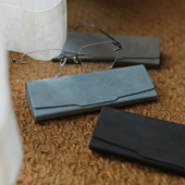 眼镜盒男女便携防压高颜值简约小巧高端近视镜盒复古薄轻薄灰黑蓝