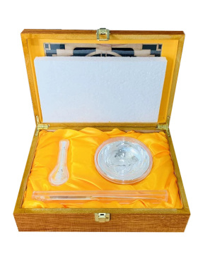 五福临门镀银碗筷勺三件套金属工艺品家居摆件会销保险商务礼品