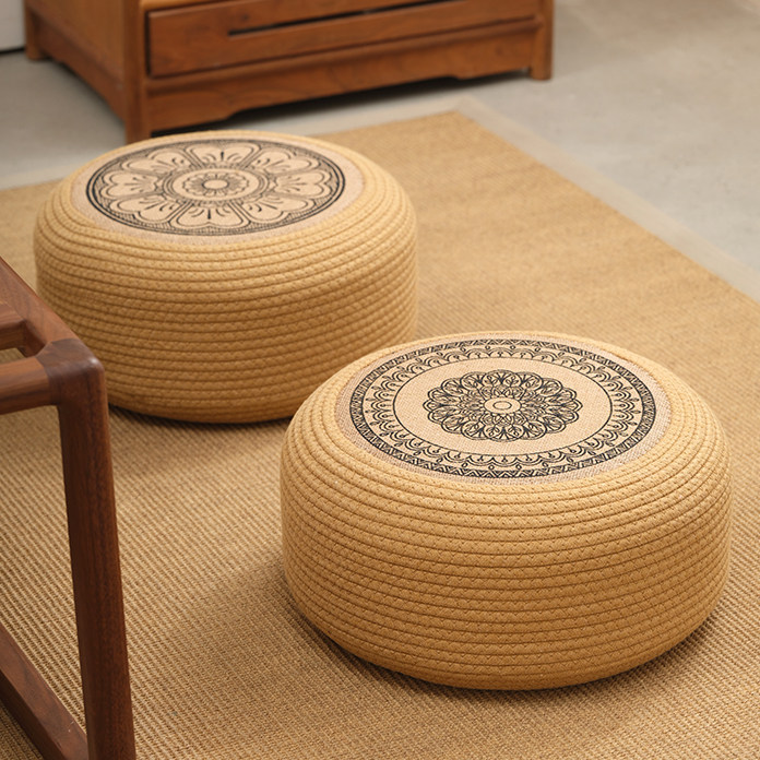 坐垫蒲团坐墩小凳子日式家用榻榻米脚凳客厅阳台加厚加高圆凳墩子,居家布艺,蒲团,淘宝优惠券,粉丝福利购,淘宝优惠卷