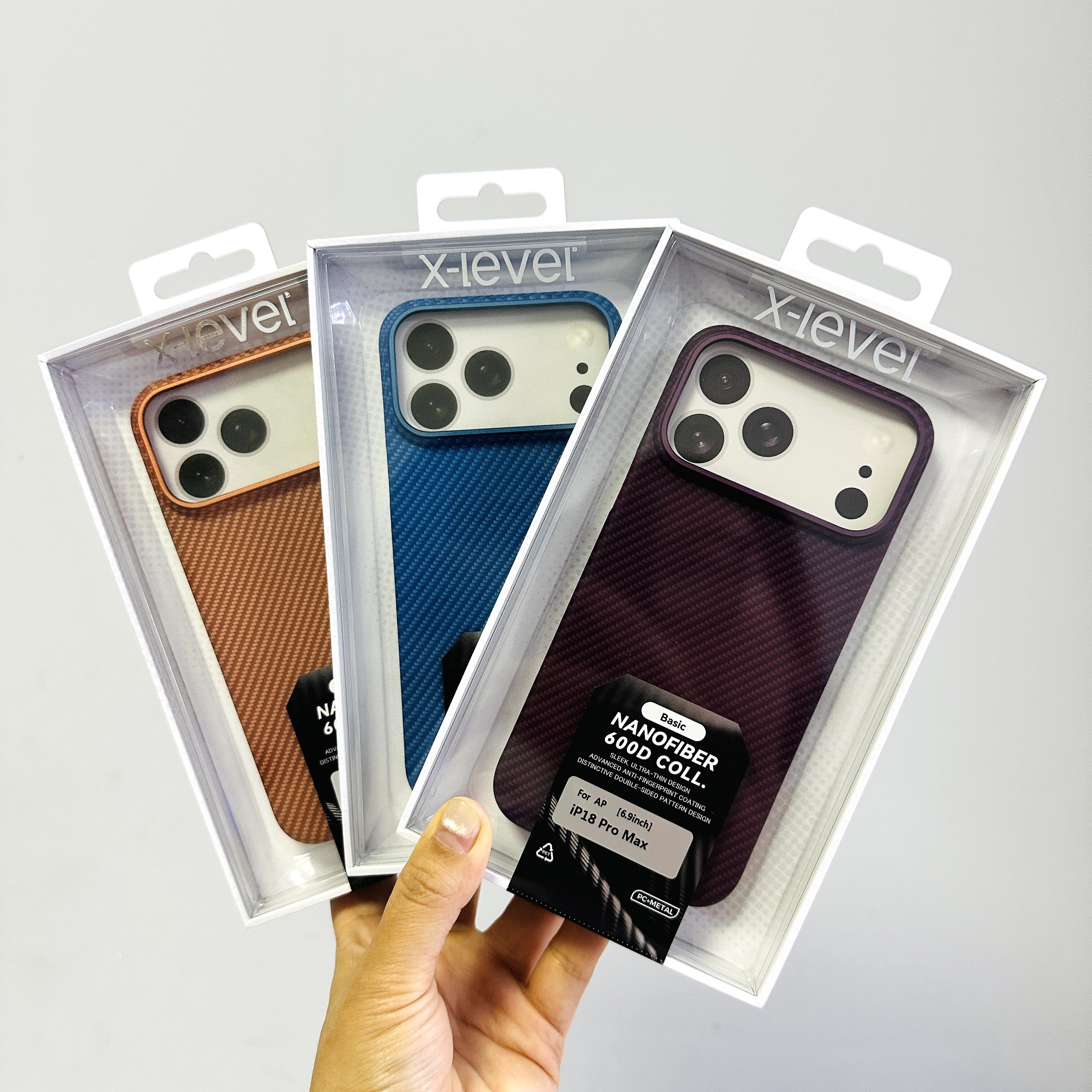 X-Level防摔手机壳18promaX纤维K