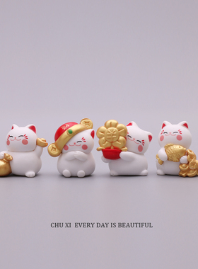 迷你许愿桌面解压小摆件招财招猫