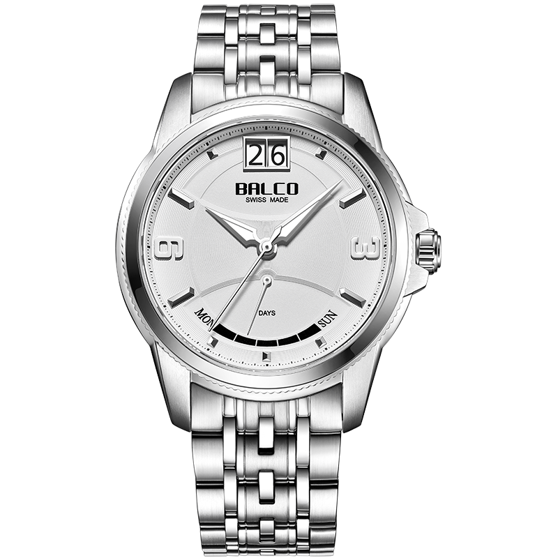 拜戈瑞士时尚石英钢带男表