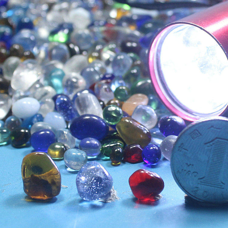 七彩琉璃 大晶体碎石鱼缸 装饰天然矿物晶体矿石 原石宝石摆件20g