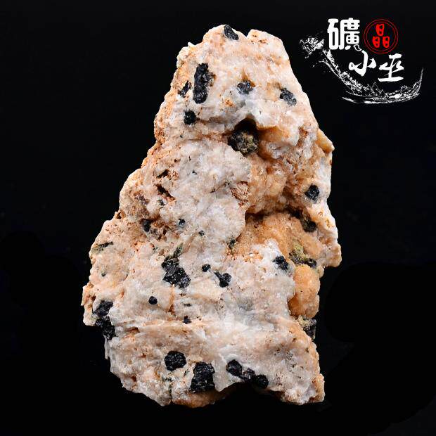 黑电气石长石一物一链接天然矿物晶体矿石教学标本原石宝石摆件10