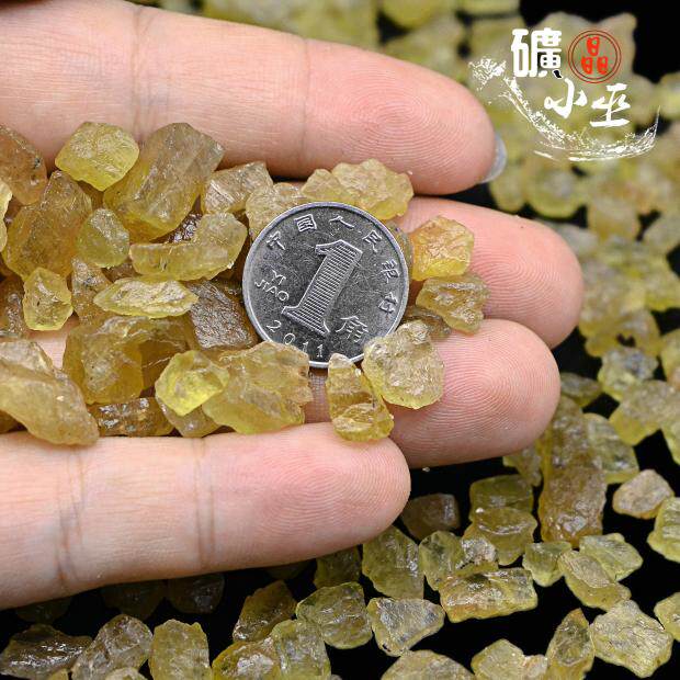 磷灰石块状Diy打磨饰品吊坠戒指教学黄色天然矿物标本原石宝石