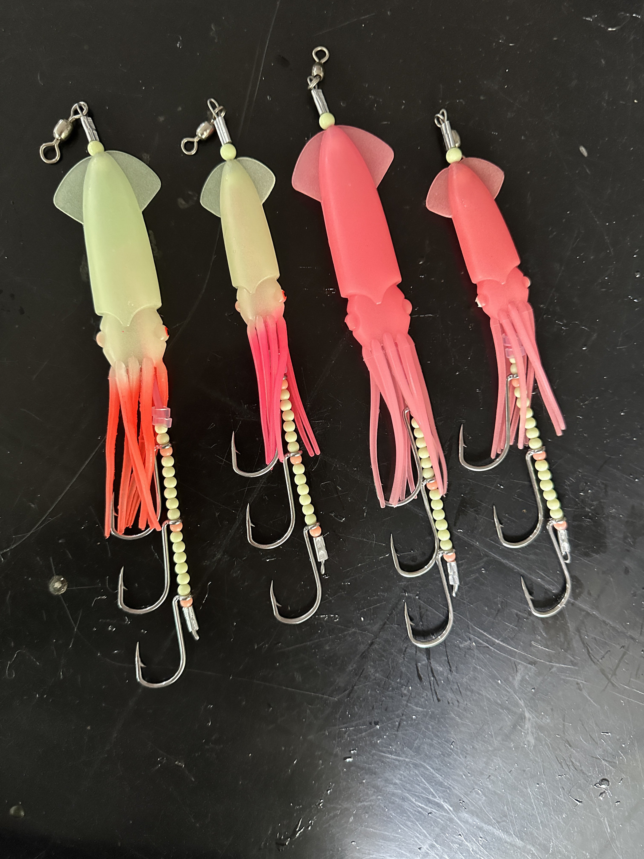 LED强夜光牙带仕挂大带鱼夜光海钓串钩牙带钩太刀鱼铁板用鱼钩鱿