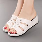 厚底凉拖鞋 新款 外穿厚底高坡跟时尚 防滑松糕鞋 高跟女士拖鞋 女夏季