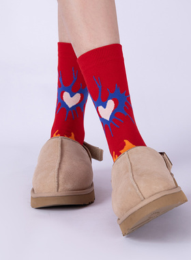 LIFEBEAT东伦敦印花中筒潮袜