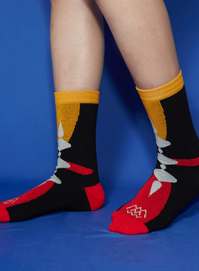 LIFEBEATxMAOMAO STUDIO联名设计师波西米亚中筒袜