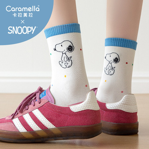 caramella2025新款史努比联名袜