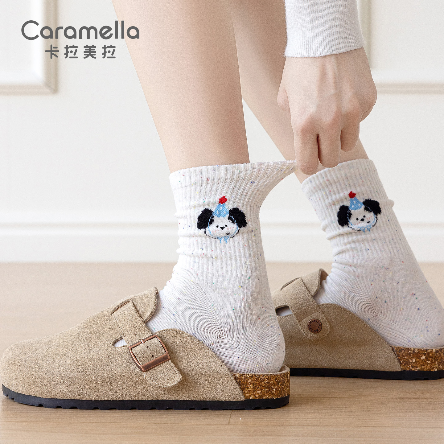 卡拉美拉秋冬新款棉袜子中筒袜
