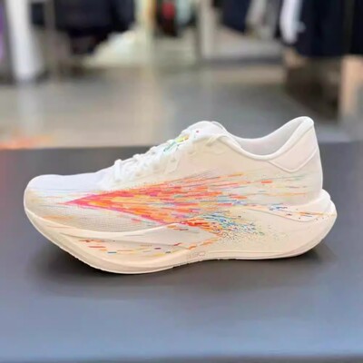 安踏二区心率90跑鞋男款心跳4格桑花新款竞速无板训练鞋112625579