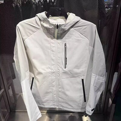 安踏外套男加绒连帽梭织运动上衣冬季保暖6防泼水夹克152547613N