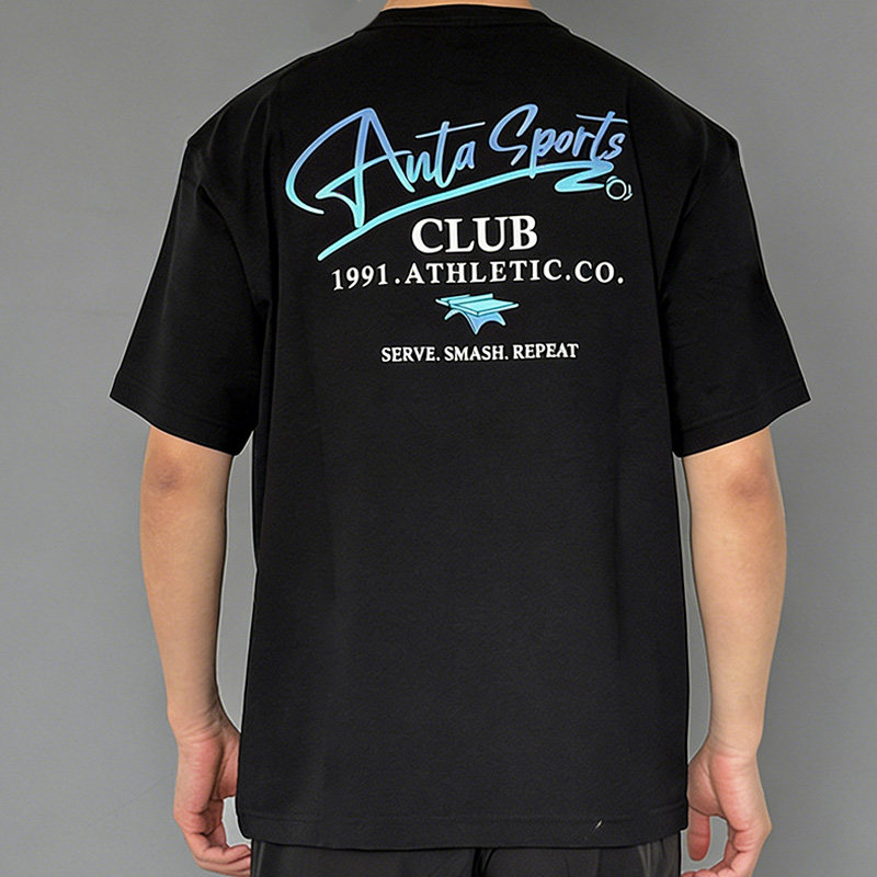 安踏运动t恤男2026春夏季新款休闲吸湿透气4针织短袖衫152628107