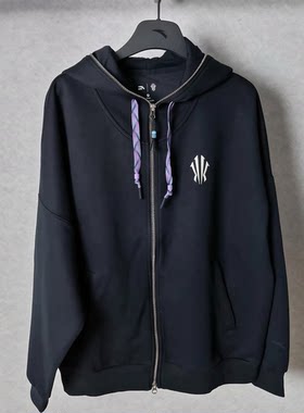 安踏凯里欧文系列潮流美式外套男女款秋季3针织连帽开衫172631705