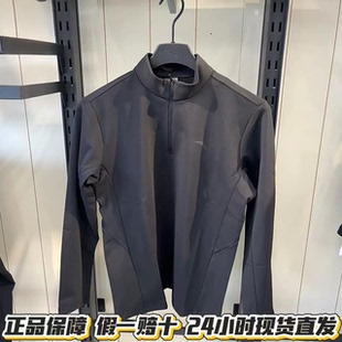 安踏长袖T恤衫男半拉链立领2026秋冬3休闲针织加绒卫衣152646401N