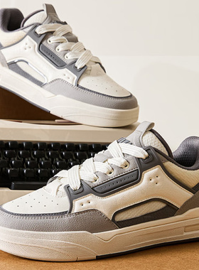 安踏骜杰板鞋男休闲鞋经典撞色4百搭潮流滑板鞋运动鞋子112618043